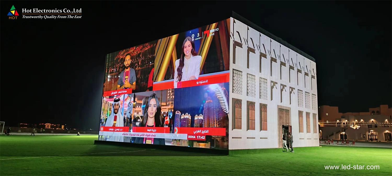 2 гигантских светодиодных экрана для чемпионата мира по футболу FIFA 2022 в Катаре