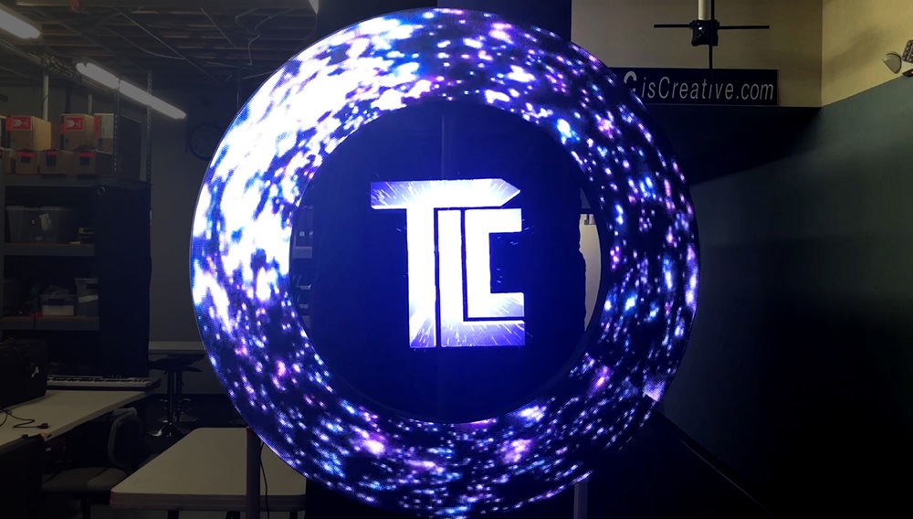 Circle LED video display - with floating video - from TLC Creative